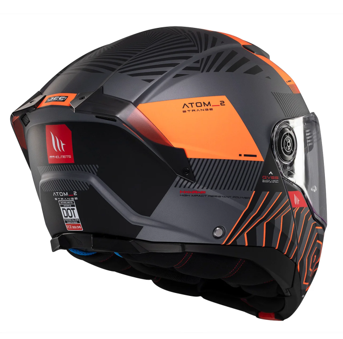 Casca modulabila MT Atom 2 SV Strange C4 gri/portocaliu mat (ochelari soare integrati) Pinlock Ready – tip viziera: MT-V-35 [6]
