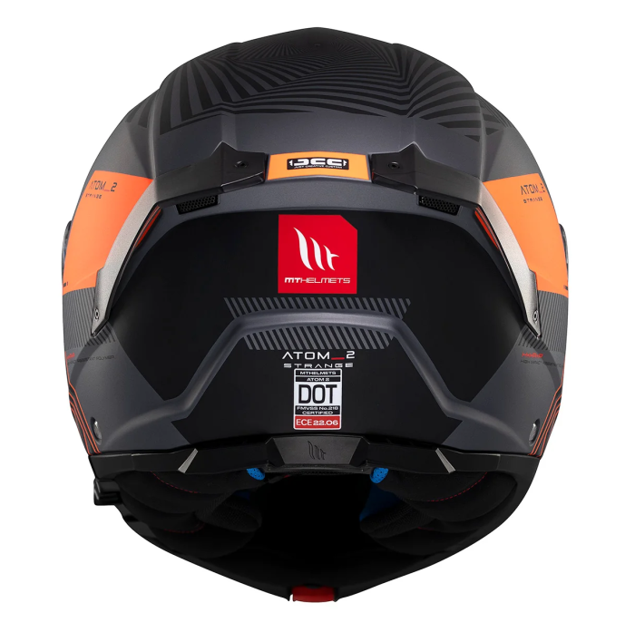 Casca modulabila MT Atom 2 SV Strange C4 gri/portocaliu mat (ochelari soare integrati) Pinlock Ready – tip viziera: MT-V-35 [9]