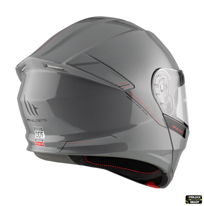 Casca modulabila MT Genesis SV A12 gri lucios Pinlock ready – omologare noua ECE 22.06 – tip viziera: MT-V-25 [5]