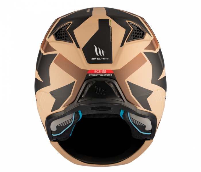 Casca MT Streetfighter maro mat (ochelari soare integrati) – masca (protectie) barbie si cozoroc detasabile – omologare noua ECE 22.06 [3]