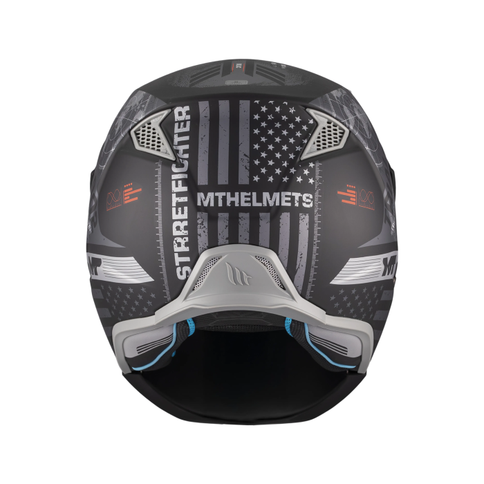 Casca MT Streetfighter SV S Belic B2 gri/negru mat (ochelari soare integrati) – masca (protectie) barbie si cozoroc detasabile – omologare noua ECE 22.06 [4]