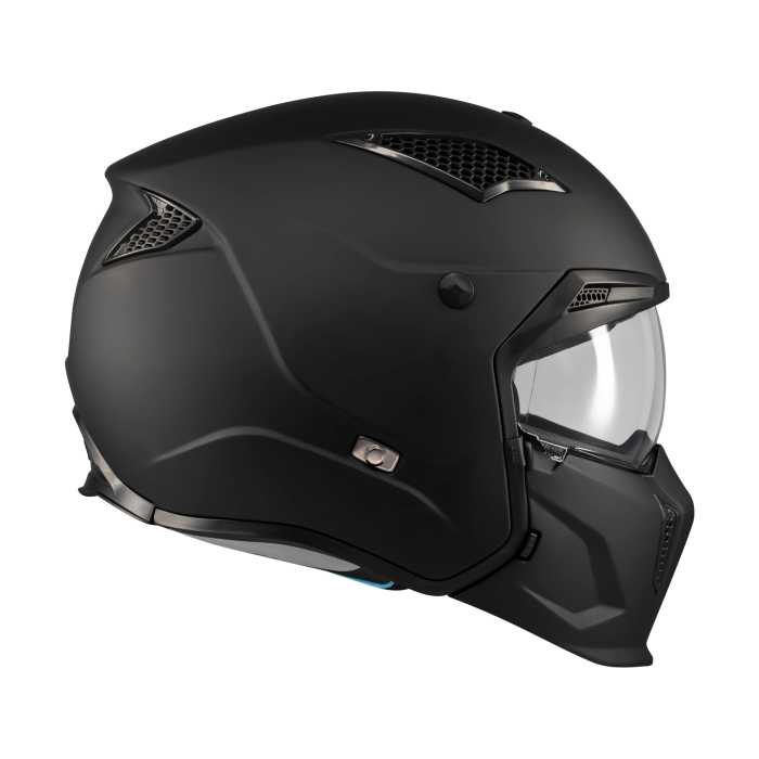 Casca MT Streetfighter SV S Pure A1 negru mat (ochelari soare integrati) – masca (protectie) barbie si cozoroc detasabile – omologare noua ECE 22.06 [7]