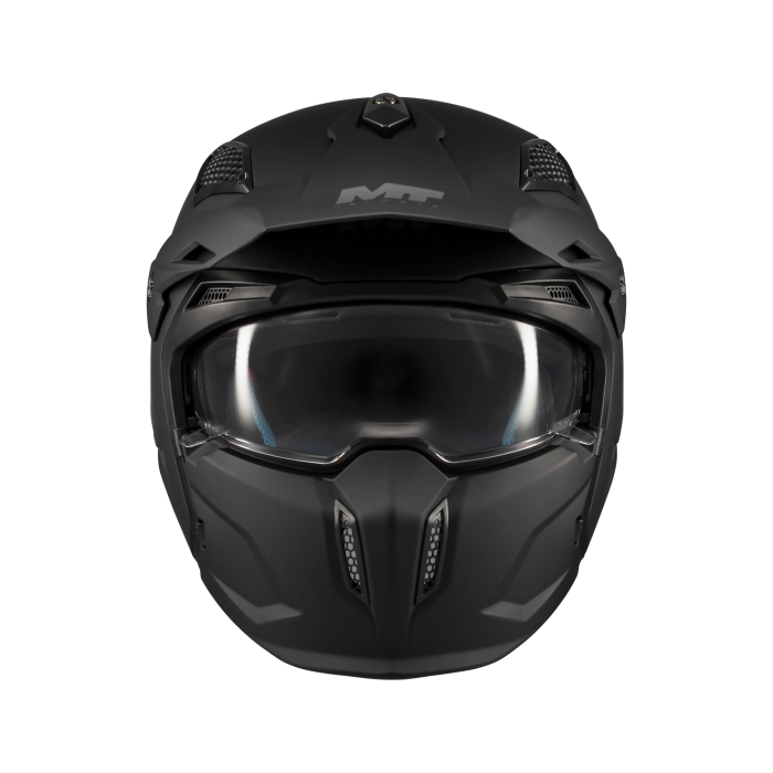 Casca MT Streetfighter SV S Pure A1 negru mat (ochelari soare integrati) – masca (protectie) barbie si cozoroc detasabile – omologare noua ECE 22.06 [2]