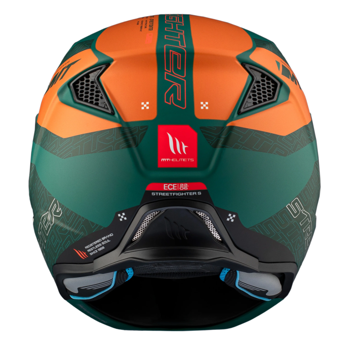 Casca MT Streetfighter SV S Totem C6 verde mat (ochelari soare integrati) – masca (protectie) barbie si cozoroc detasabile – omologare noua ECE 22.06 [7]