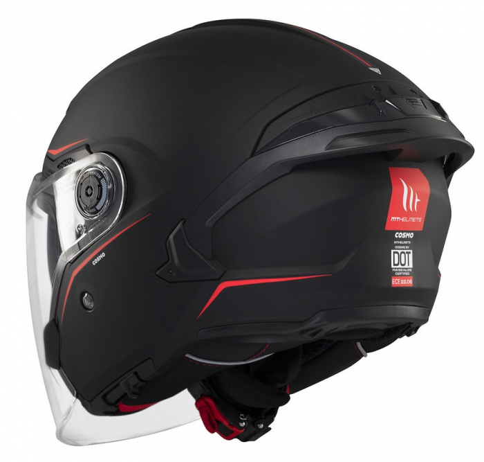 Casca open face motociclete MT Cosmo negru mat (ochelari soare integrati) [6]