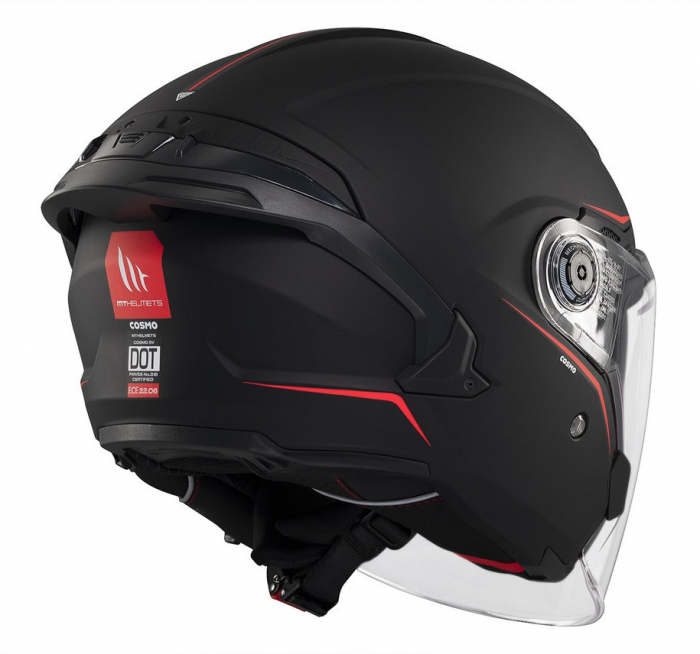 Casca open face motociclete MT Cosmo negru mat (ochelari soare integrati) [5]