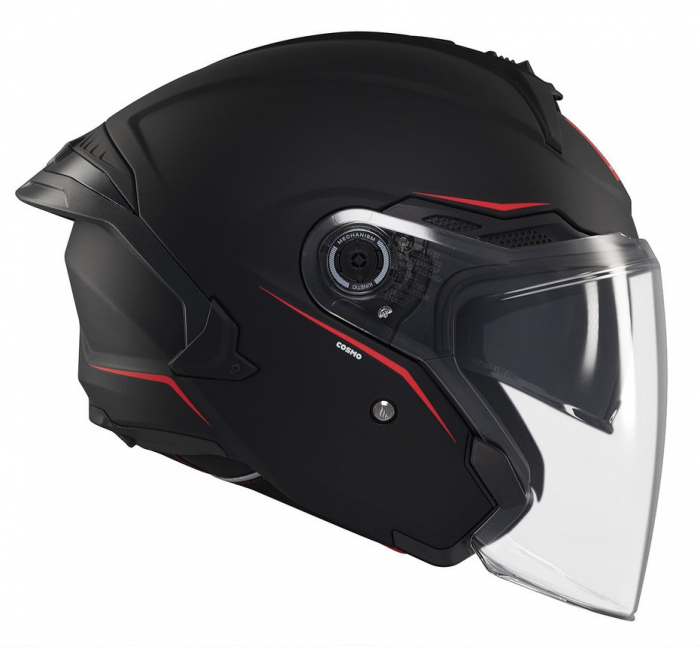 Casca open face motociclete MT Cosmo negru mat (ochelari soare integrati) [4]