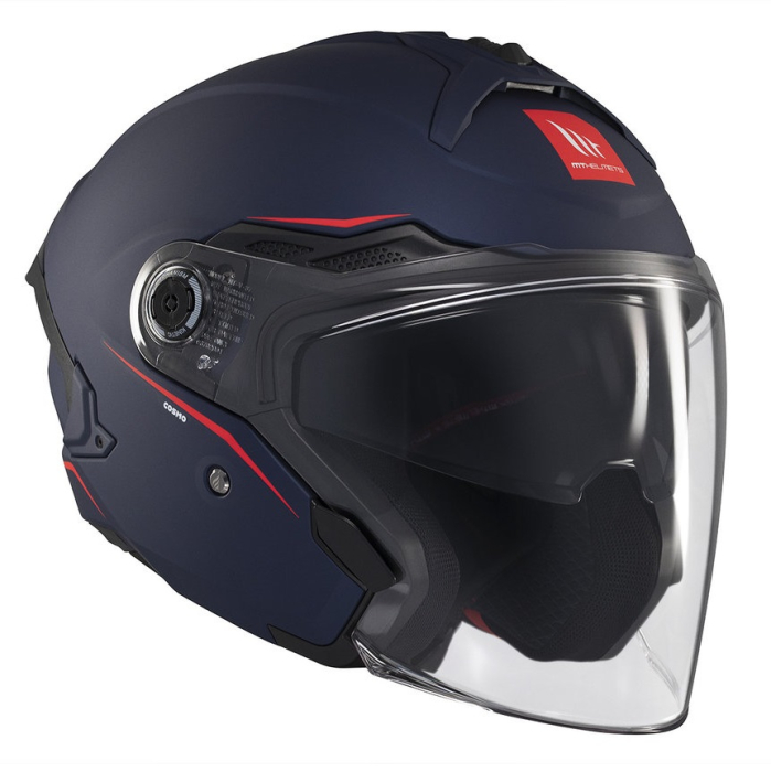 Casca open face motociclete MT Cosmo SV A7 albastru mat (ochelari soare integrati) – tip viziera: MT-V-37 [3]