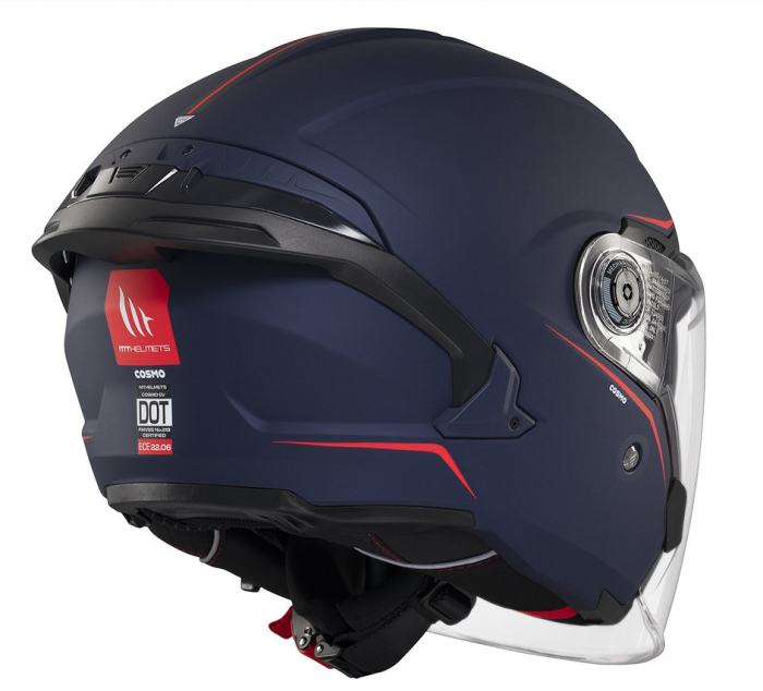 Casca open face motociclete MT Cosmo SV A7 albastru mat (ochelari soare integrati) – tip viziera: MT-V-37 [5]