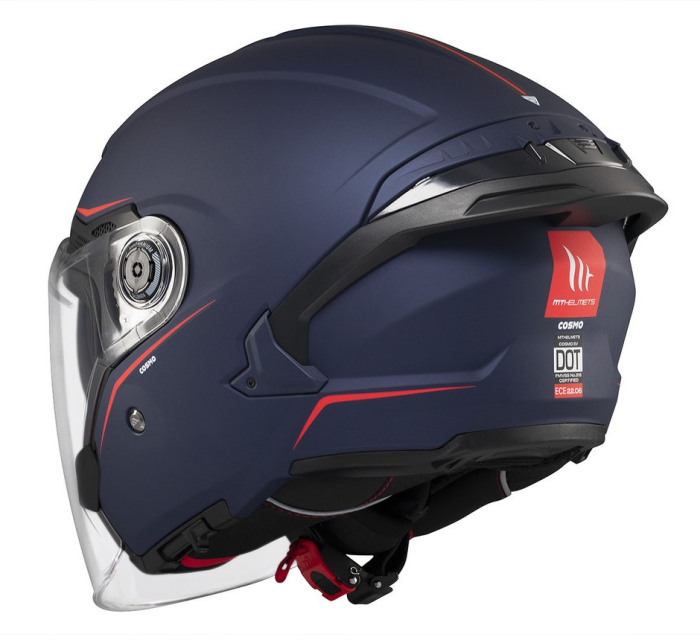 Casca open face motociclete MT Cosmo SV A7 albastru mat (ochelari soare integrati) – tip viziera: MT-V-37 [6]