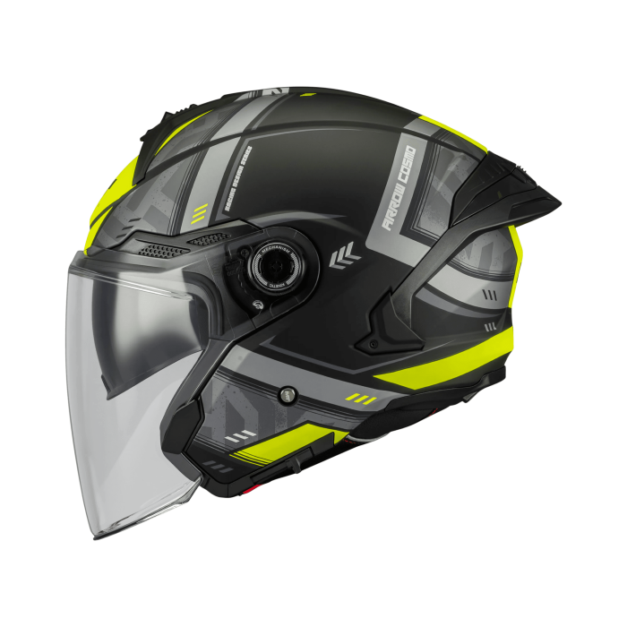 Casca open face motociclete MT Cosmo SV Arrow B3 galben fluor mat (ochelari soare integrati) – tip viziera: MT-V-37 [2]