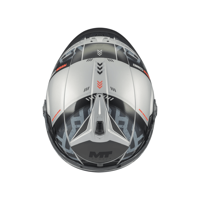 Casca open face motociclete MT Cosmo SV Arrow C2 gri lucios (ochelari soare integrati) – tip viziera: MT-V-37 [6]