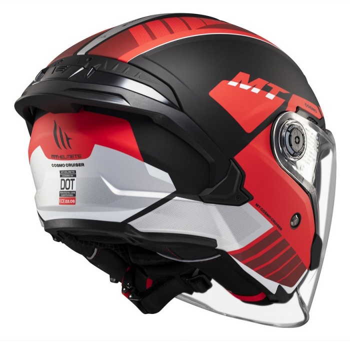 Casca open face motociclete MT Cosmo SV Cruiser rosu mat (ochelari soare integrati) [5]
