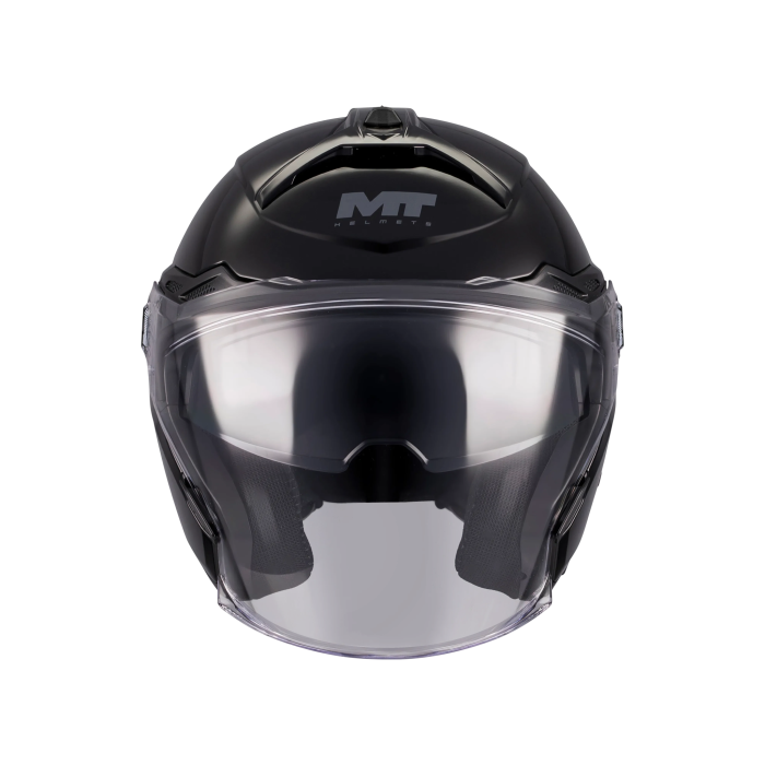 Casca open face motociclete MT Cosmo SV Pure A1 negru lucios (ochelari soare integrati) – tip viziera: MT-V-37 [3]