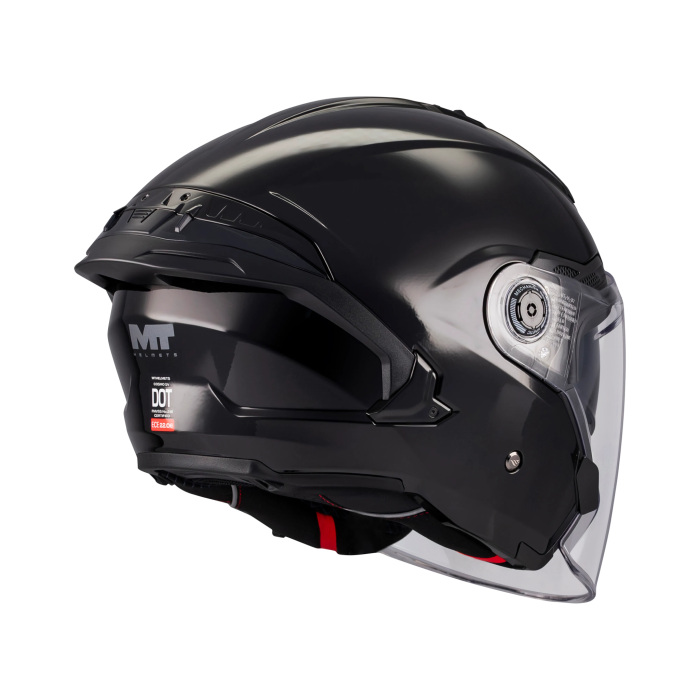 Casca open face motociclete MT Cosmo SV Pure A1 negru lucios (ochelari soare integrati) – tip viziera: MT-V-37 [4]