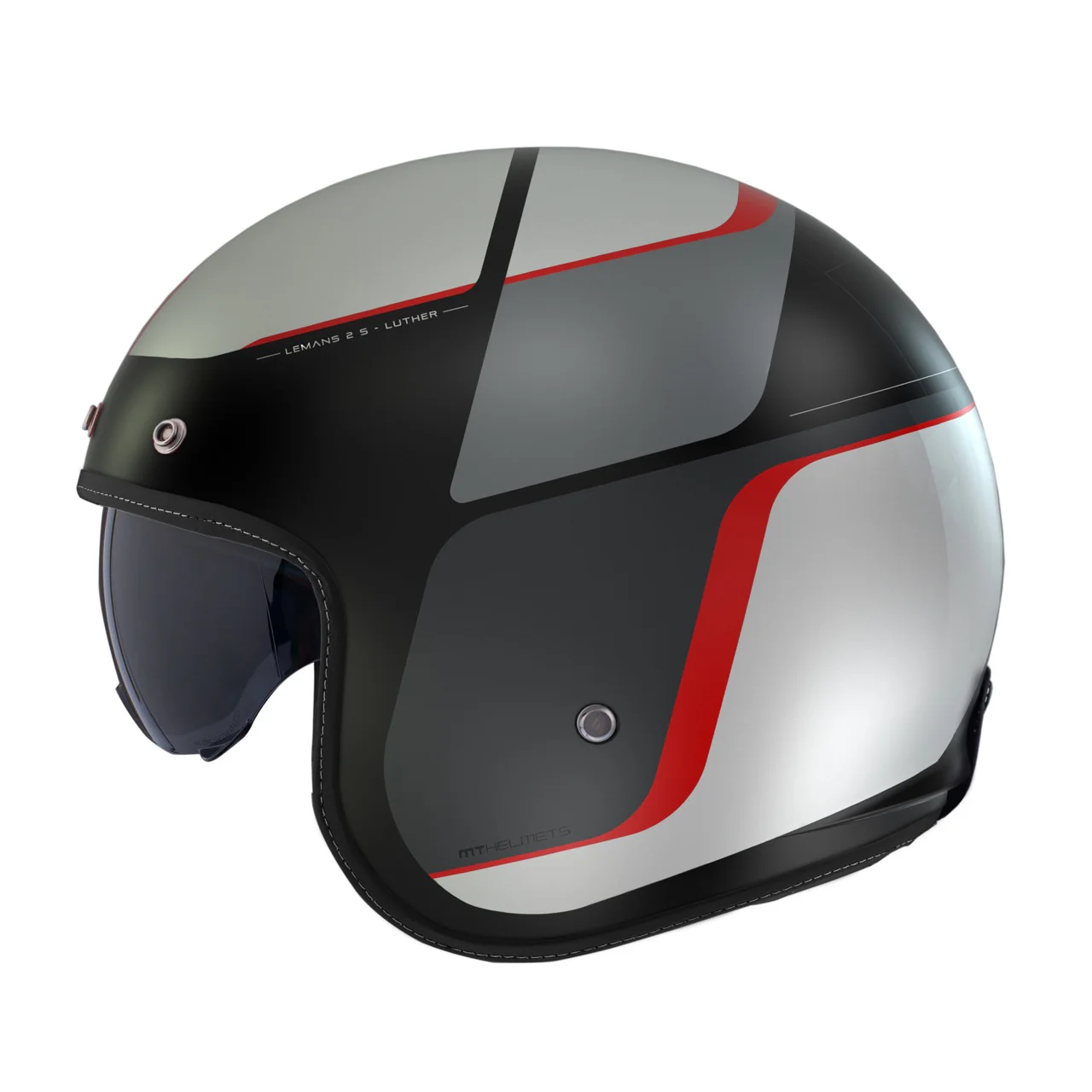 Casca open face motociclete MT Le Mans 2 S SV Luther B15 rosu/gri mat (ochelari soare integrati) – omologare noua ECE 22.06 [2]