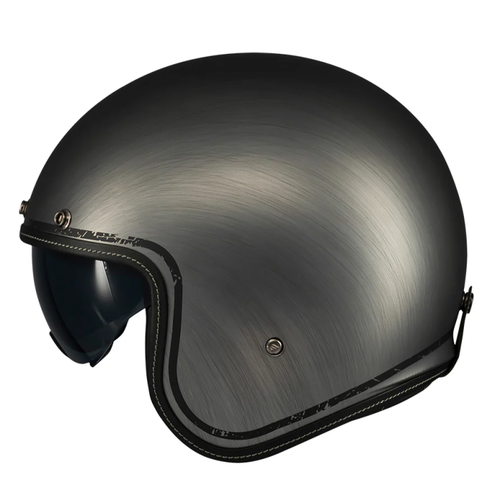 Casca open face motociclete MT Le Mans 2 S SV Scratched Chrome A2 gri mat (ochelari soare integrati) – omologare noua ECE 22.06 [2]