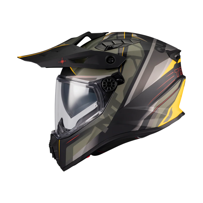 Casca touring/adventure MT model Track SV Questor B6 verde military mat – tip viziera: HS 12 [2]