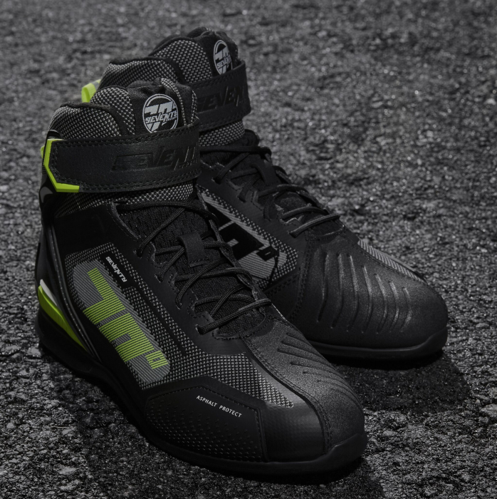 Ghete (cizme) moto Racing Unisex Seventy model SD-BR2 Veloce culoare: negru/galben fluor [2]