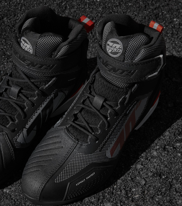 Ghete (cizme) moto Racing Unisex Seventy model SD-BR2 Veloce culoare: negru/rosu [3]