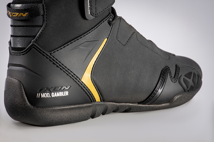 Ghete moto Roadster femei All Season Ixon model Gambler WP LS culoare: negru/gold (auriu) (100% waterproof) [4]