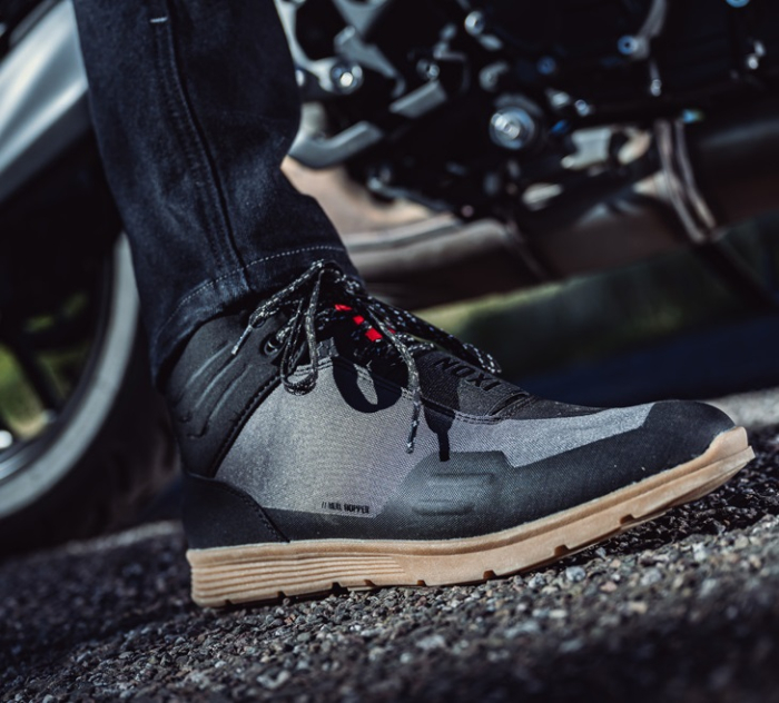 Ghete moto Urban barbati vara Ixon model Hopper MS culoare: verde/negru/rosu [10]