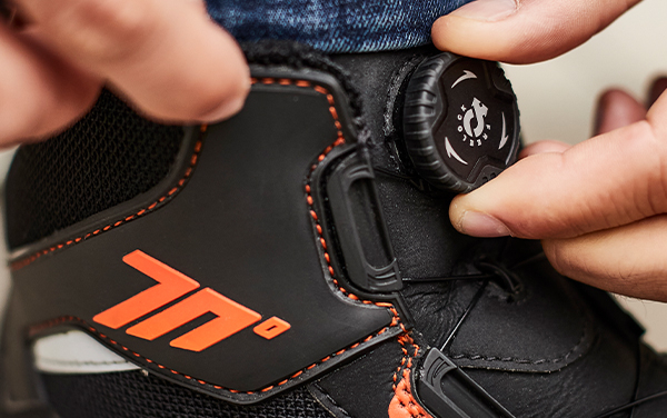 Ghete moto Urban Unisex Seventy model SD-BC10 culoare: negru/portocaliu [3]