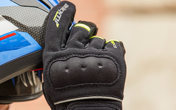 Manusi femei Urban vara Seventy model SD-C56 negru/galben fluor – degete tactile [3]