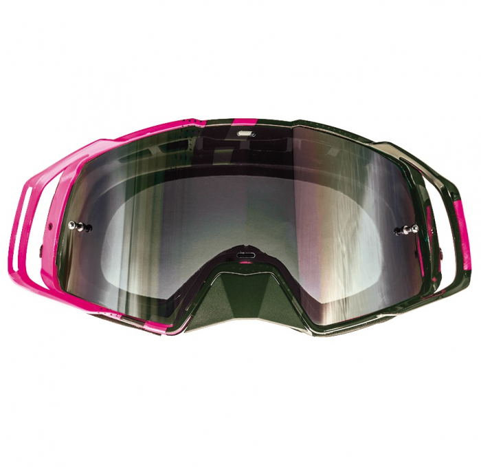 Ochelari MX Evo Stripes MtHelmets motocross/enduro/atv/schi, negru-fucshia [2]