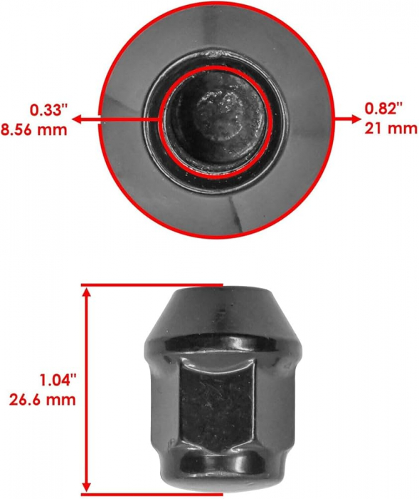 Set 4buc piulita/prezon M10x1.25 prindere roata Can-am, 250100184 [3]