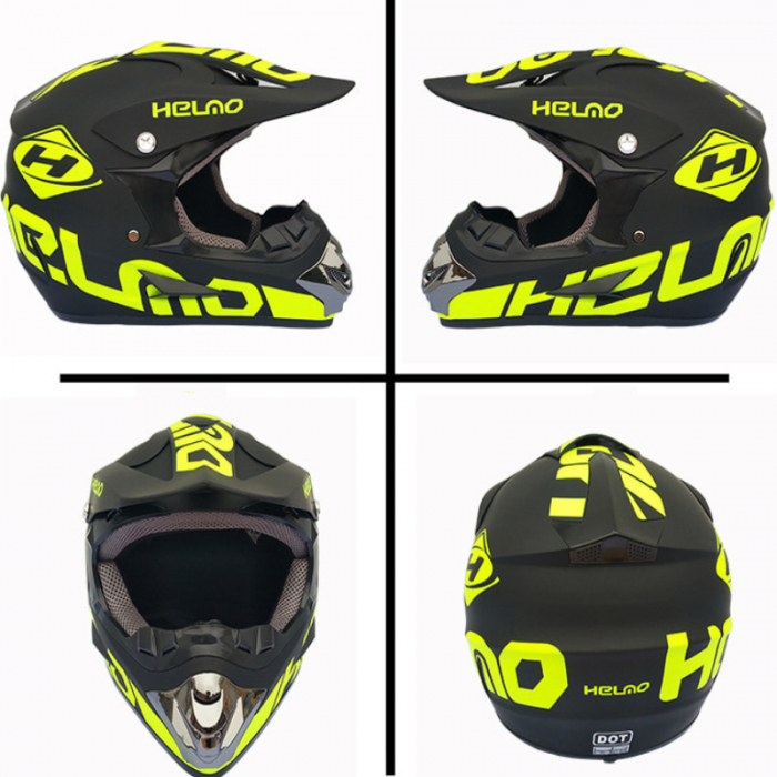 Set casca+ochelari+manusi+cagula atv/cross/enduro/downhill, Helno [4]