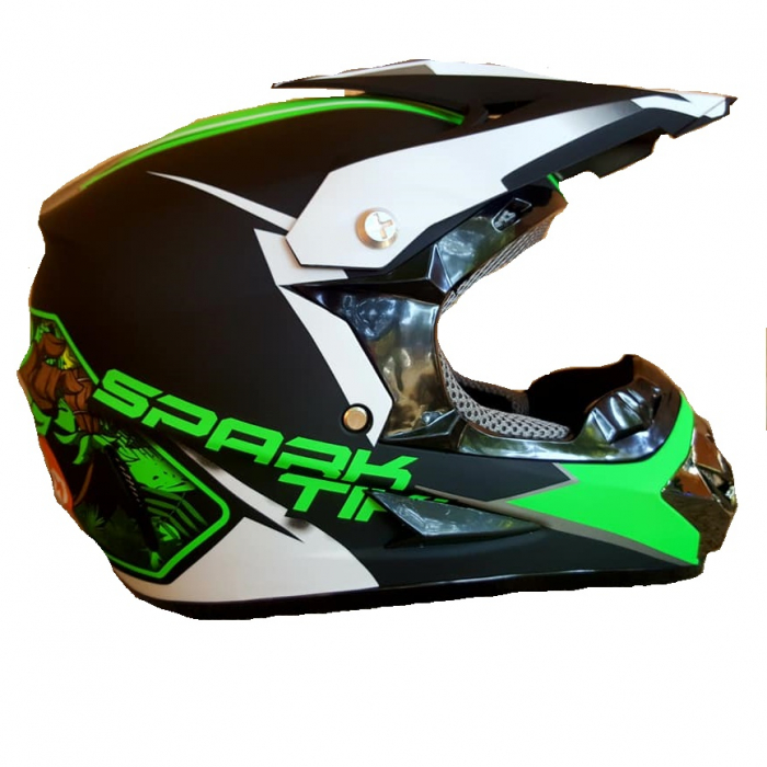 Set Casca atv/cross/enduro/downhill, Spark verde [2]