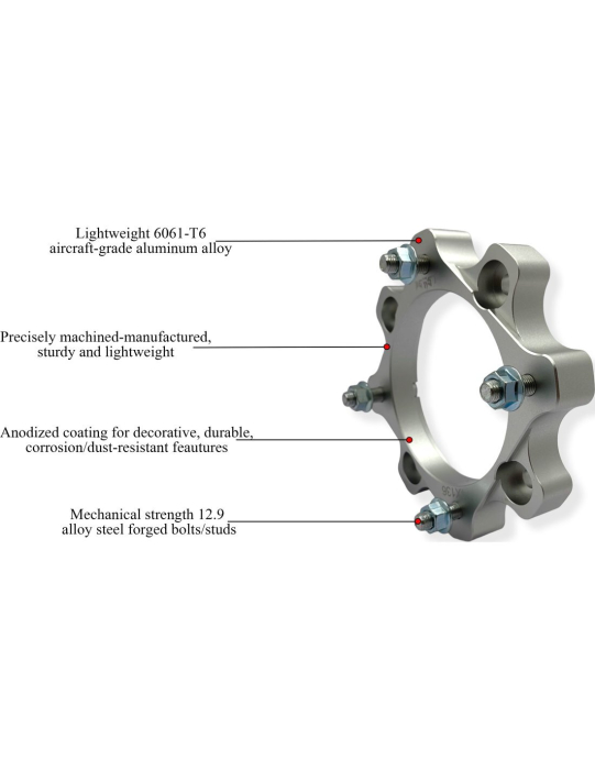 Set distantiere roti ATV 4x136 30MM argintiu - CAN-AM  (PREZON M10x1.25) [2]