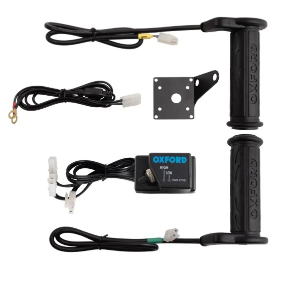 Set mansoane incalzite universale – culoare: negru (motociclete, scutere) (lungime: 125 mm – pentru ghidon de 22 mm) Oxford [2]