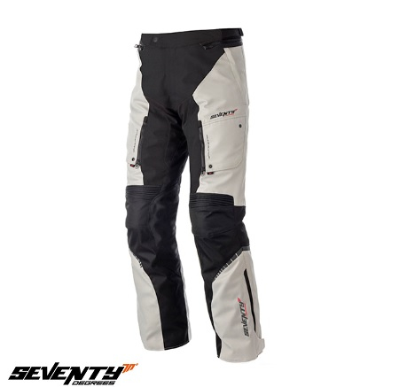 Pantaloni unisex Seventy - Pantaloni moto Seventy Touring vara-iarna, negru/gri (SD-varianta standard)