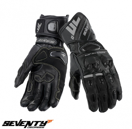 Manusi barbati Seventy - Manusi piele vara Seventy Racing, barbati, negru