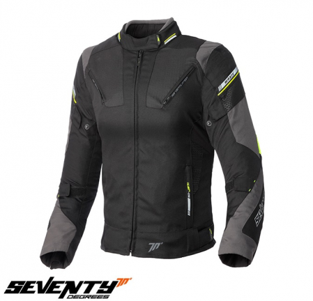 Geaca/jacheta femei Seventy - Geaca moto vara-iarna femei Seventy, negru/galben