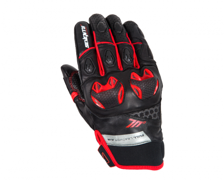 Manusi moto vara piele Seventy Racing, barbati, negru/rosu [1]