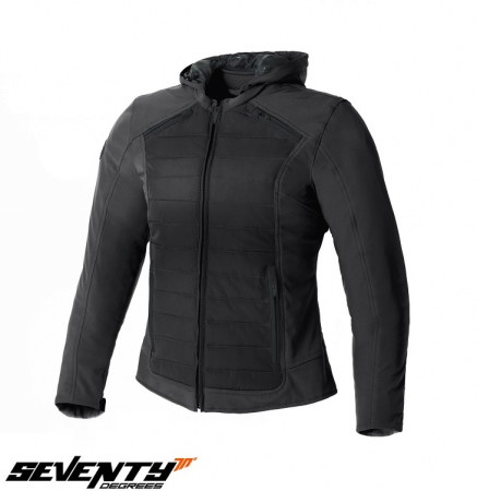 Geaca/jacheta femei Seventy - Geaca moto Urban Touring Seventy femei vara-iarna, negru