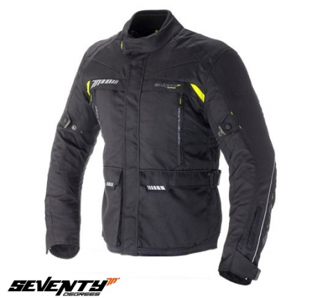 Geaca/jacheta barbati Seventy - Geaca moto barbati vara-iarna Seventy Touring, negru/galben