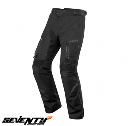 Pantaloni unisex Seventy - Pantaloni moto Seventy touring vara-iarna, negru (SD-varianta scurta)