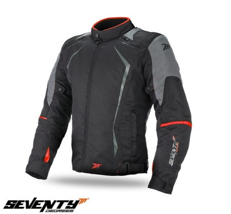 Geaca/jacheta barbati Seventy - Geaca moto waterproof barbati Seventy Racing vara-iarna, negru/rosu