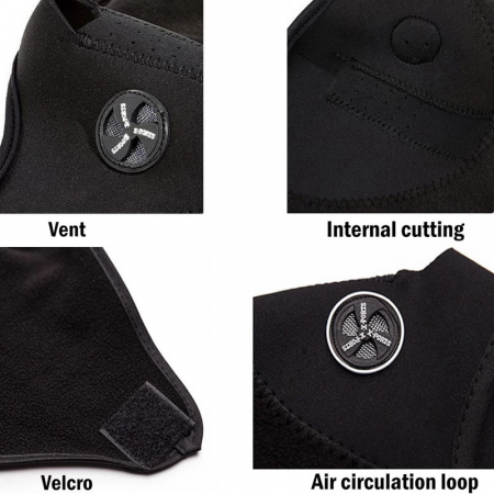 Cagula all-season microfibre pentru moto, ski, paintball marime universala, negru [3]