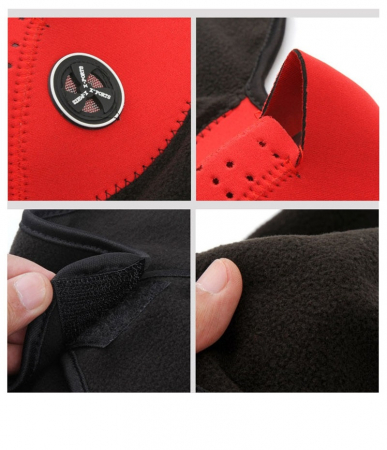 Cagula all-season microfibre pentru moto, ski, paintball marime universala, rosu [2]