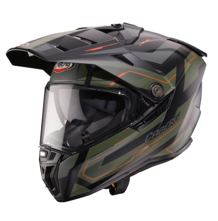 Casca adventure/off road Caberg model Tanami SV Ranger N6 negru/verde military/portocaliu mat Pinlock ready – lentila Pinlock inclusa [1]