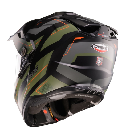 Casca adventure/off road Caberg model Tanami SV Ranger N6 negru/verde military/portocaliu mat Pinlock ready – lentila Pinlock inclusa [2]