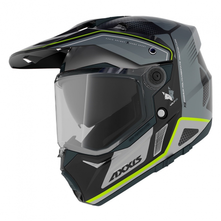 Casti Enduro/Cross/Atv - Casca adventure/touring/off road Axxis model Wolf DS Roadrunner gri lucios