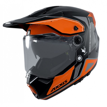 Casti Enduro/Cross/Atv - Casca adventure/touring/off road Axxis model Wolf DS Roadrunner portocaliu mat