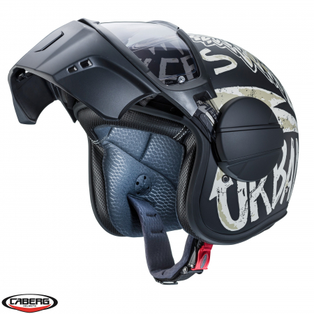 Casca Caberg model Ghost Nuke D5 negru/gri mat – fibra de sticla [1]