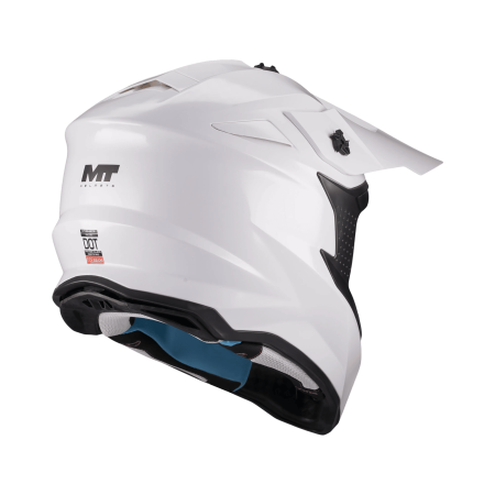 Casca enduro/offroad MT model Falcon S Pure A0 alb lucios [3]